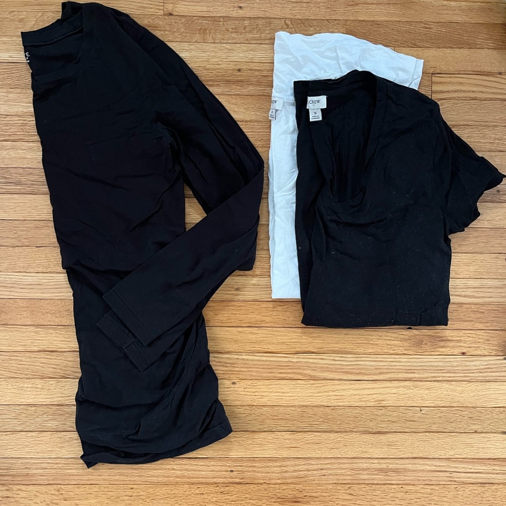 Maternity shirt bundle. Jcrew tshirts and Gap long sleeve